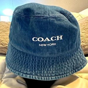 NWT - Coach Denim Bucket Hat